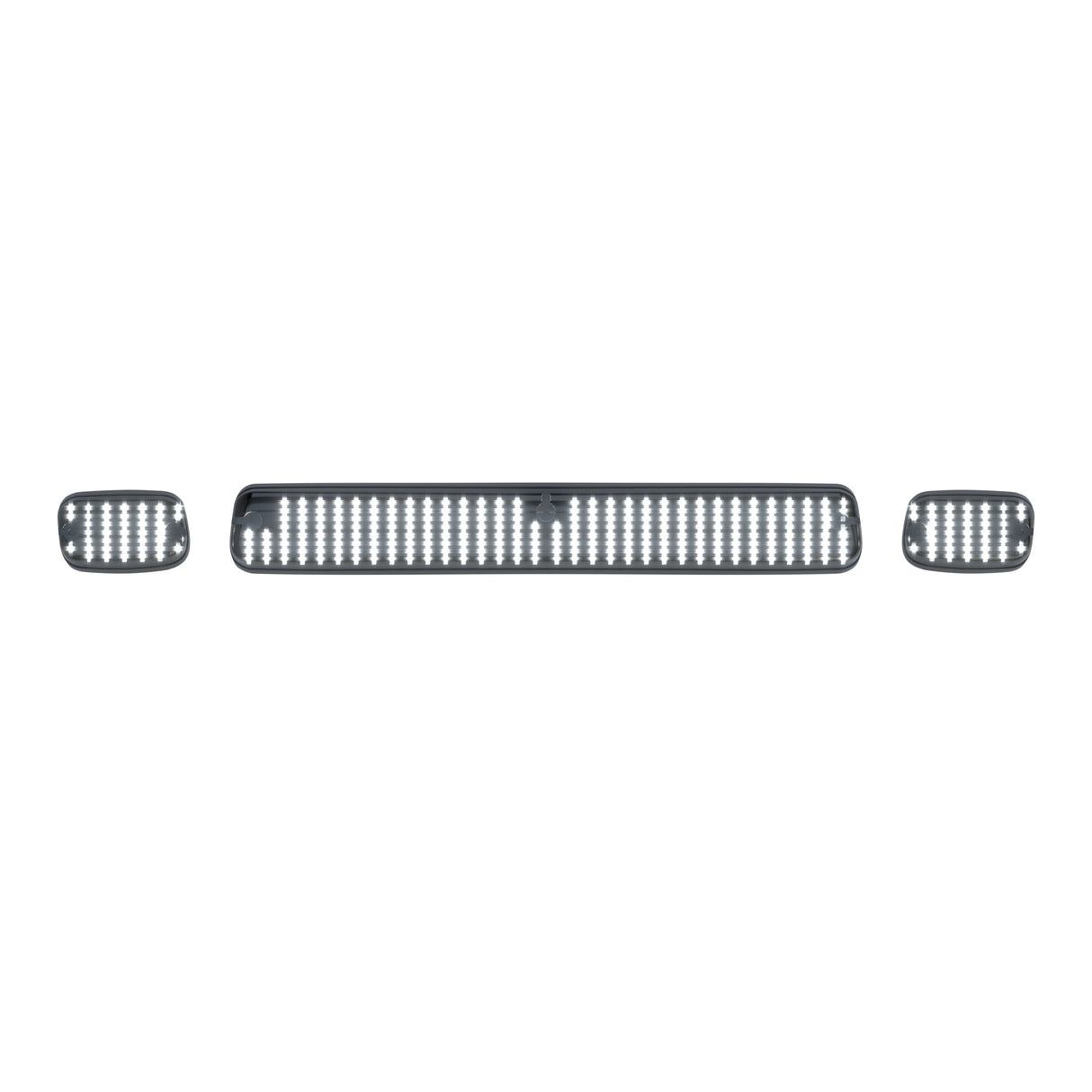 GMC & Chevy 07-14 3-Piece Cab Roof Light Kit Strobe LED White & Amber - Multiple Lens