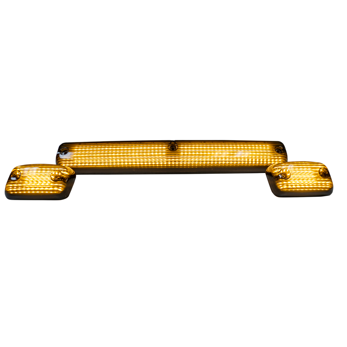 GMC & Chevy 07-14 3-Piece Cab Roof Light Kit Strobe LED White & Amber - Multiple Lens