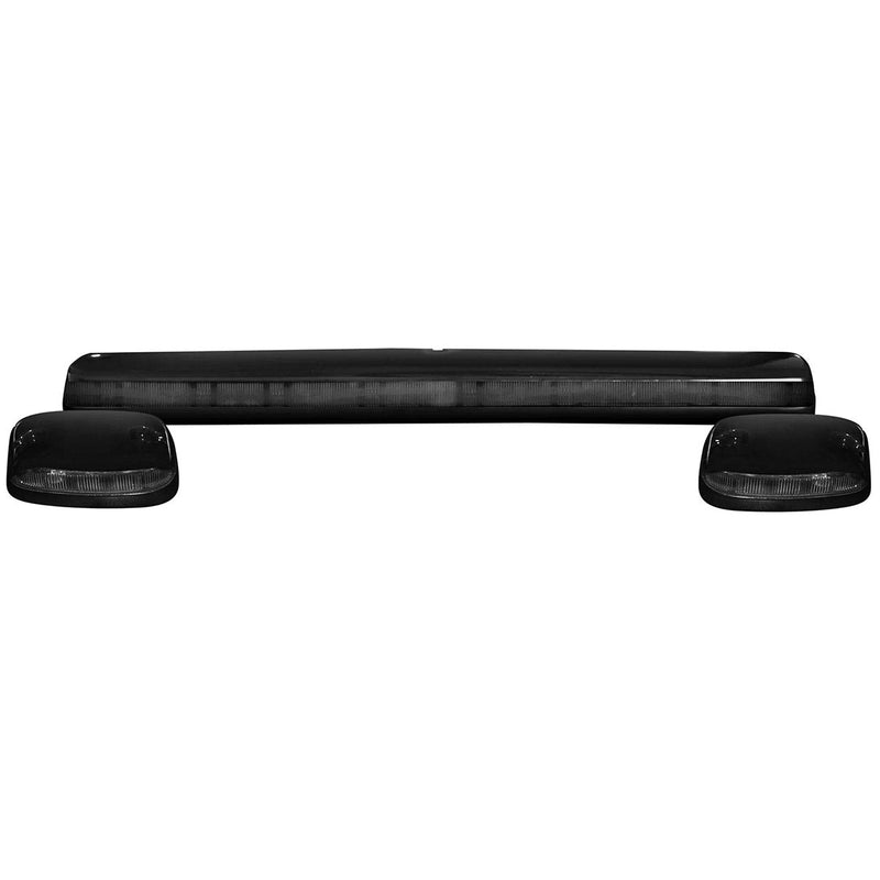 GMC & Chevy 07-14 3-Piece Cab Roof Light Kit Strobe LED White & Amber - Multiple Lens