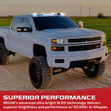 GMC & Chevy 07-14 Heavy-Duty 3-Piece Cab Roof Lights Kit Ultra-High Power Dual-Color (Amber or White) LED Function - Multiple Lens