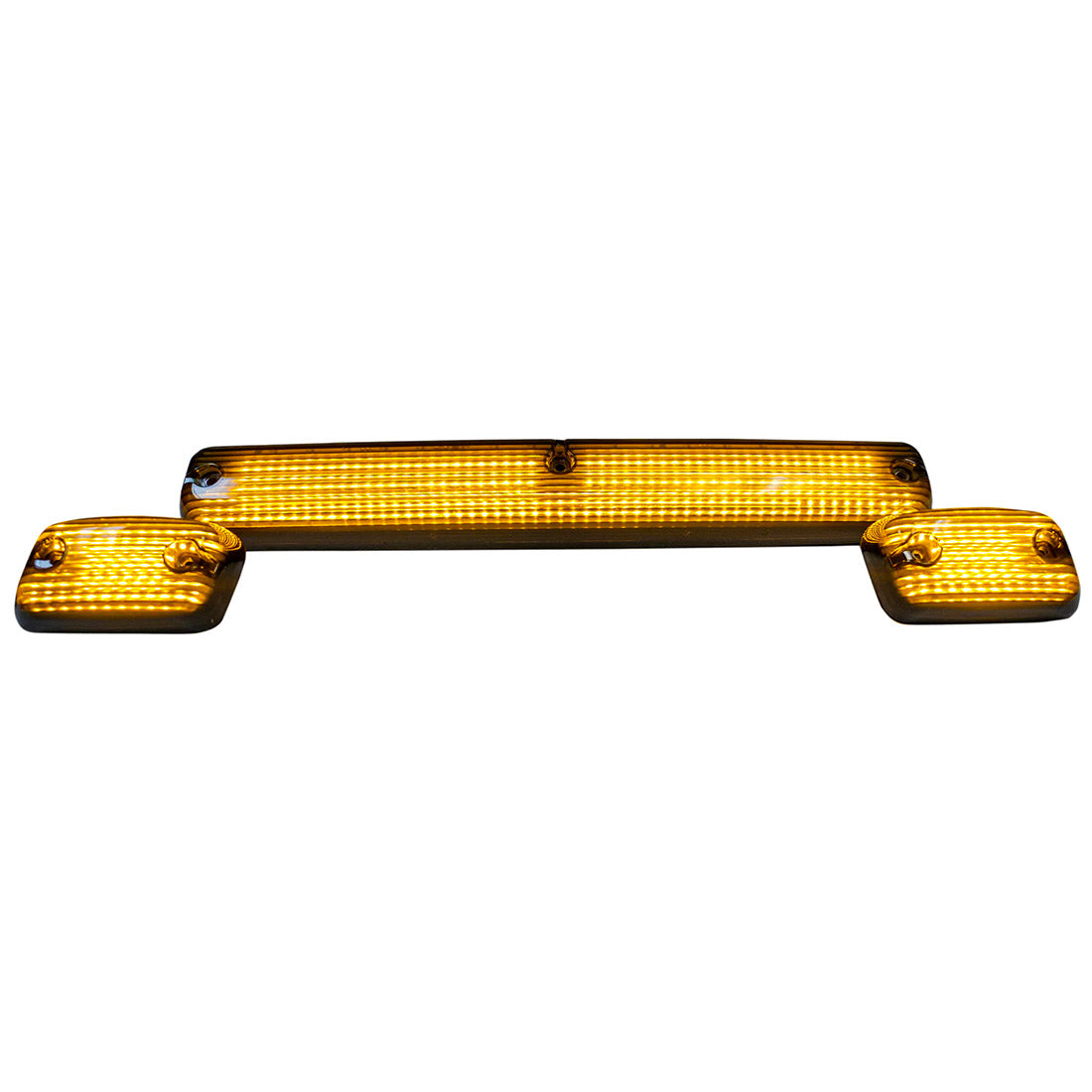 GMC & Chevy 07-14 3-Piece Cab Roof Light Kit Strobe LED White & Amber - Multiple Lens
