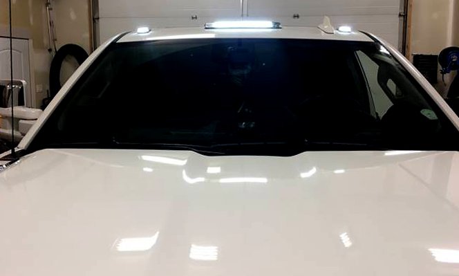 GMC & Chevy 15-19 3-Piece Cab Roof Light Kit Strobe LED White & Amber - Multiple Lens