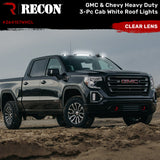 GMC & Chevy 15-19 Heavy-Duty 3 Piece Cab Roof Light Kit 2-Way Front & Rear Facing Ultra High-Power LEDs - Multiple Lens & Colors