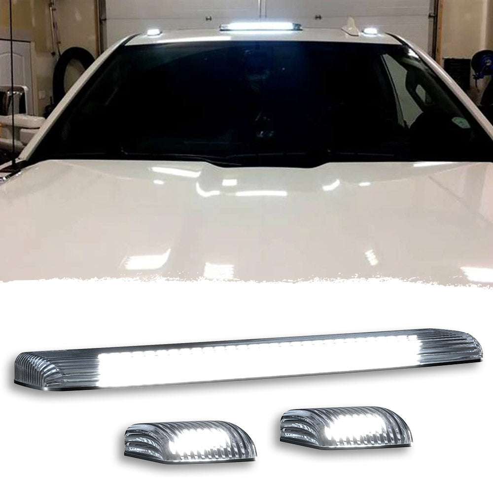 GMC & Chevy 15-19 Heavy-Duty 3 Piece Cab Roof Light Kit 2-Way Front & Rear Facing Ultra High-Power LEDs - Multiple Lens & Colors