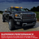 GMC & Chevy 15-19 Heavy-Duty 3 Piece Cab Roof Light Kit 2-Way Front & Rear Facing Ultra High-Power LEDs - Multiple Lens & Colors