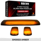 GMC & Chevy 15-19 Heavy-Duty 3 Piece Cab Roof Light Kit 2-Way Front & Rear Facing Ultra High-Power LEDs - Multiple Lens & Colors