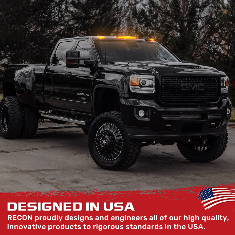 GMC & Chevy 15-19 Heavy-Duty 3 Piece Cab Roof Light Kit 2-Way Front & Rear Facing Ultra High-Power LEDs - Multiple Lens & Colors