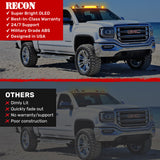 GMC & Chevy 15-19 Heavy-Duty 3 Piece Cab Roof Light Kit 2-Way Front & Rear Facing Ultra High-Power LEDs - Multiple Lens & Colors
