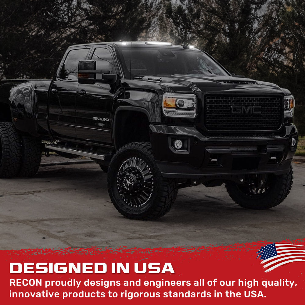 GMC & Chevy 15-19 Heavy-Duty 3 Piece Cab Roof Light Kit 2-Way Front & Rear Facing Ultra High-Power LEDs - Multiple Lens & Colors