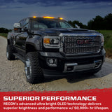 GMC & Chevy 15-19 3-Piece Cab Roof Light Kit Strobe LED White & Amber - Multiple Lens
