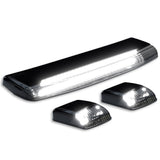 GMC & Chevy 15-19 3-Piece Cab Roof Light Kit Strobe LED White & Amber - Multiple Lens