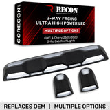 GMC & Chevy 20-26 (4th Gen) Heavy-Duty (3-Piece Set) Cab Roof Light Set 2-Way Front & Rear Facing Ultra High-Power White LEDs - (ATTN: This cab light kit replaces Factory/OEM installed cab roof lights) - Multiple Lens