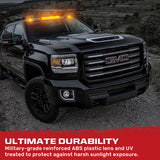 GMC & Chevy 20-26 (4th GEN Body Style) Heavy-Duty (3-Piece Set) Smoked Cab Roof Light Lens with Amber LED’s - (Attn: This cab light kit replaces OEM factory installed cab roof lights)