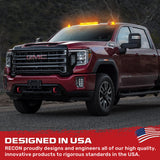 GMC & Chevy 20-26 (4th GEN Body Style) Heavy-Duty (3-Piece Set) Smoked Cab Roof Light Lens with Amber LED’s - (Attn: This cab light kit replaces OEM factory installed cab roof lights)