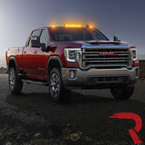 GMC & Chevy 20-26 (4th GEN Body Style) Heavy-Duty (3-Piece Set) Clear Cab Roof Light Lens with Amber LED’s - (Attn: Replaces OEM factory cab roof lights)