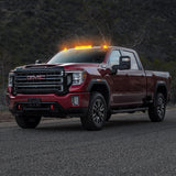 GMC & Chevy 20-26 (4th GEN Body Style) Heavy-Duty (3-Piece Set) Clear Cab Roof Light Lens with Amber LED’s - (Attn: Replaces OEM factory cab roof lights)