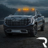 GMC & Chevy 20-26 (4th GEN Body Style) Heavy-Duty (3-Piece Set) Clear Cab Roof Light Lens with Amber LED’s - (Attn: Replaces OEM factory cab roof lights)