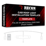 Template For Installing GMC & Chevy Cab Roof Lights Part # 264158X Series (Fresh Installs) GoRECON Template For Installing GMC & Chevy Cab Roof Lights Part # 264158X Series (Fresh Installs) Template For Installing GMC & Chevy Cab Roof Lights Part # 264158X Series (Fresh Installs) Template For Installing GMC & Chevy Cab Roof Lights Part # 264158X Series (Fresh Installs) Template For Installing GMC & Chevy Cab Roof Lights Part # 264158X Series (Fresh Installs)