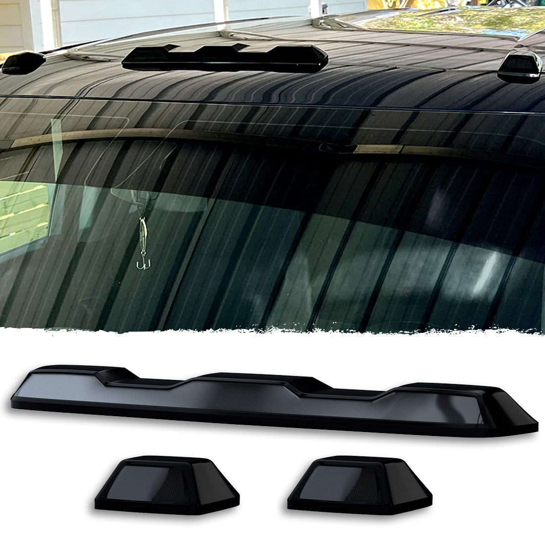 RECON - GMC & Chevy 20-26 (4th Gen) Heavy-Duty 3-Pc Cab Roof Light Set 2-Way Front & Rear Facing Ultra High-Power LED (ATTN: For models that DID NOT come with factory cab roof lights) - Multiple Options