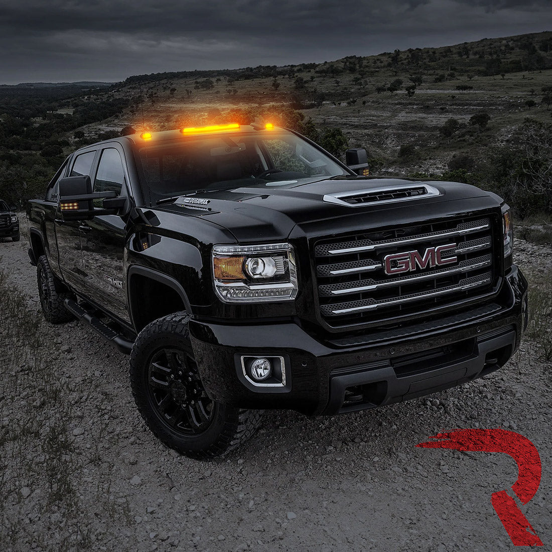 RECON - GMC & Chevy 20-26 (4th Gen) Heavy-Duty 3-Pc Cab Roof Light Set 2-Way Front & Rear Facing Ultra High-Power LED (ATTN: For models that DID NOT come with factory cab roof lights) - Multiple Options