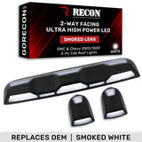 GMC & Chevy 20-26 (4th Gen) Heavy-Duty (3-Piece Set) Cab Roof Light Set 2-Way Front & Rear Facing Ultra High-Power White LEDs - (ATTN: This cab light kit replaces Factory/OEM installed cab roof lights) - Multiple Lens