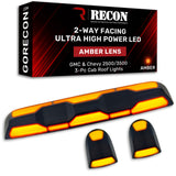 RECON - GMC & Chevy 20-26 (4th Gen) Heavy-Duty 3-Pc Cab Roof Light Set 2-Way Front & Rear Facing Ultra High-Power LED (ATTN: For models that DID NOT come with factory cab roof lights) - Multiple Options