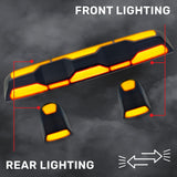 RECON - GMC & Chevy 20-26 (4th Gen) Heavy-Duty 3-Pc Cab Roof Light Set 2-Way Front & Rear Facing Ultra High-Power LED (ATTN: For models that DID NOT come with factory cab roof lights) - Multiple Options