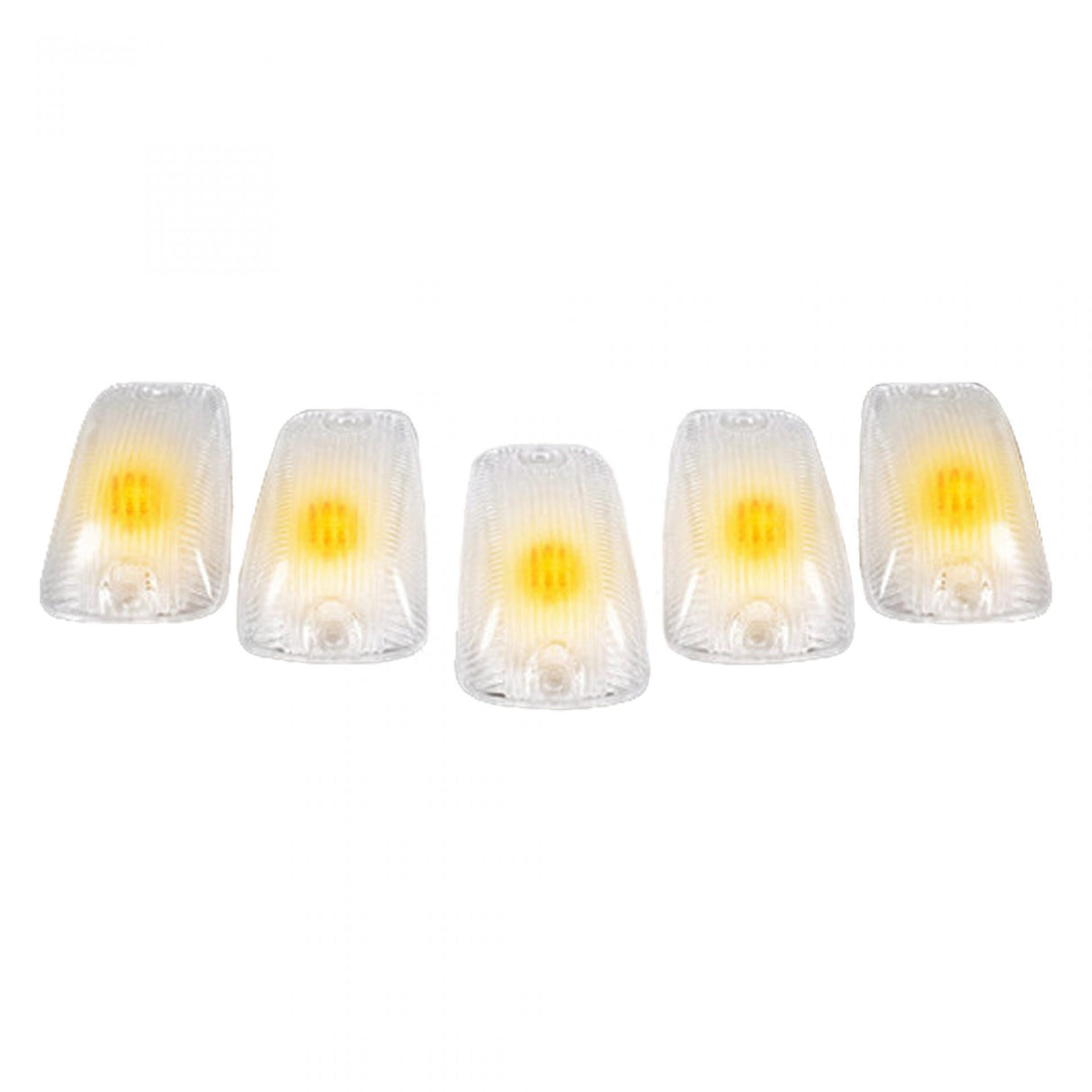 GMC & Chevy 88-02 Amber LED Cab Roof Light 5-Piece Set with Clear Lens