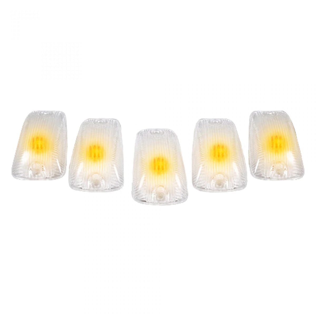 GMC & Chevy 88-02 Amber LED Cab Roof Light 5-Piece Set with Clear Lens