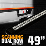 "Dual Row" Tailgate Bar High Power LED Scanning Amber Signals, Brake & Reverse Lights - Multiple Sizes