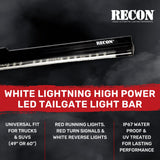 “White Lightning” Tailgate Bar LED Brake Lights Red & LED Reverse Lights White - Multiple Sizes RECON “White Lightning” Tailgate Bar LED Brake Lights Red & LED Reverse Lights White - Multiple Sizes “White Lightning” Tailgate Bar LED Brake Lights Red & LED Reverse Lights White - Multiple Sizes “White Lightning” Tailgate Bar LED Brake Lights Red & LED Reverse Lights White - Multiple Sizes “White Lightning” Tailgate Bar LED Brake Lights Red & LED Reverse Lights White - Multiple Sizes