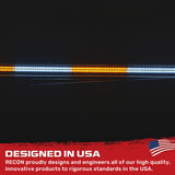 "May Day" High Intensity Dual Row Tailgate Warning Strobing LED Light Bar Amber & White - Multiple Sizes