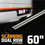 "Dual Row" Tailgate Bar High Power LED Scanning Amber Signals, Brake & Reverse Lights - Multiple Sizes