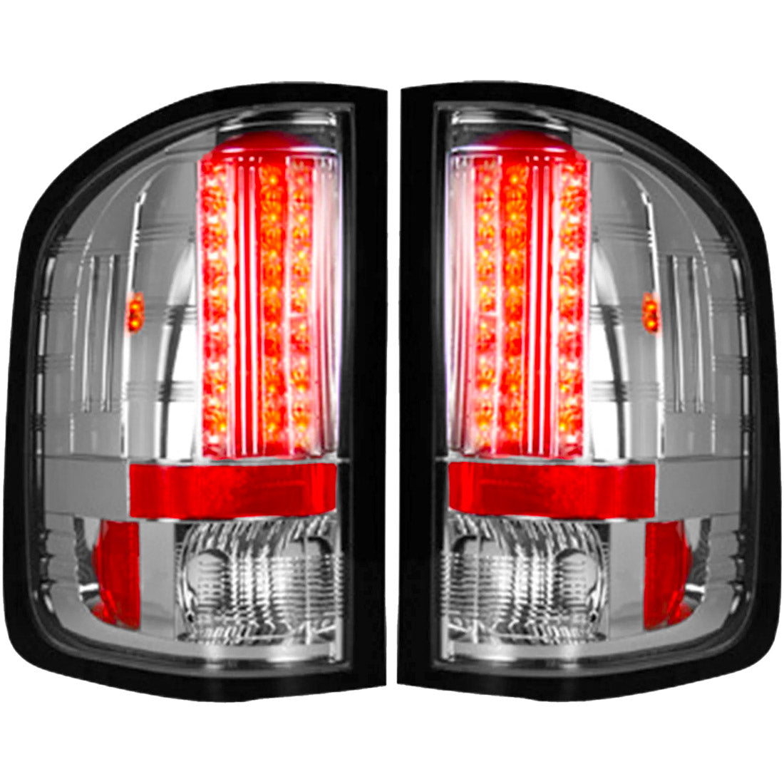 Chevy Silverado (1500, 2500, 3500) Single-Wheel 07-13 Ultra Bright LED Tail Lights - Multiple Lens