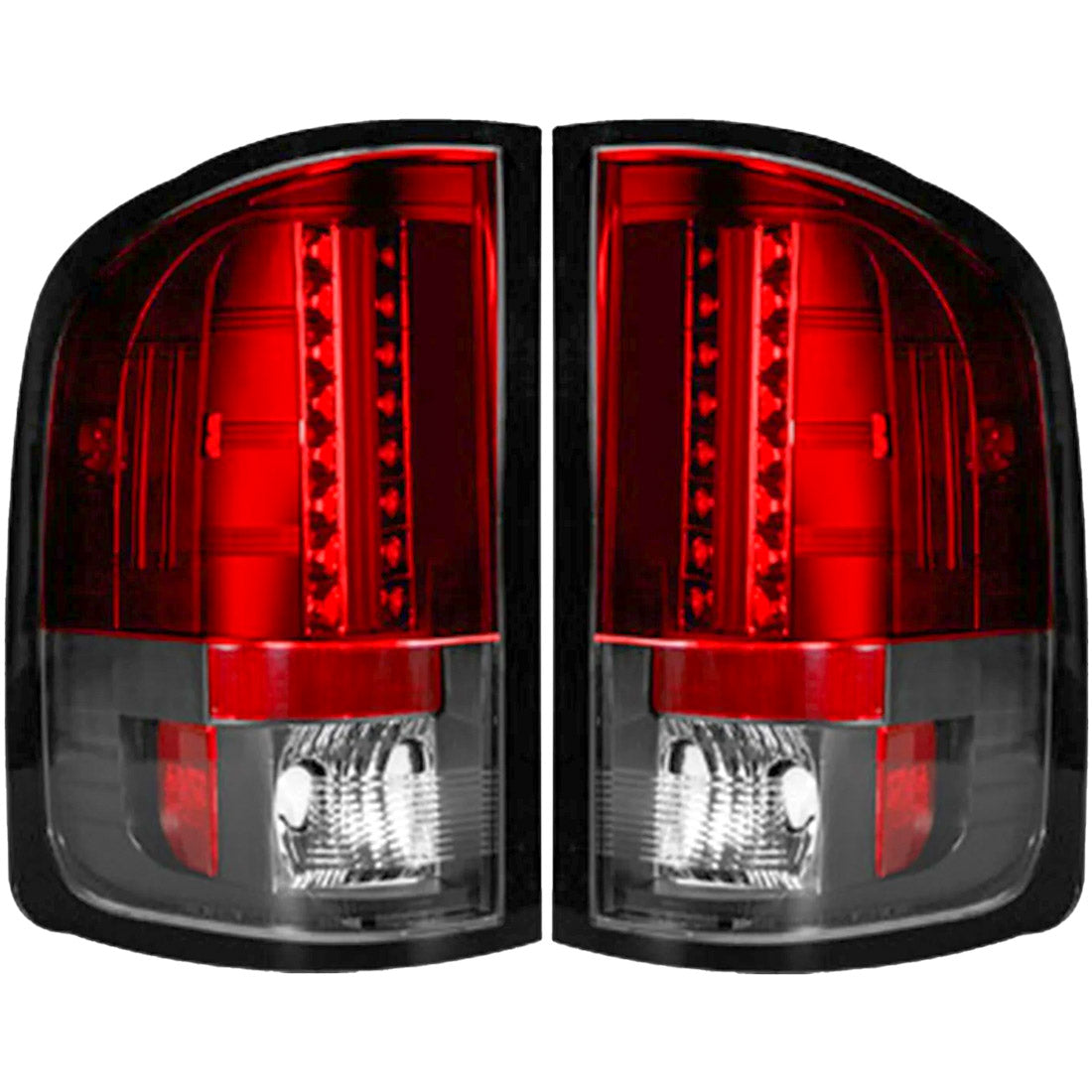 Chevy Silverado (1500, 2500, 3500) Single-Wheel 07-13 Ultra Bright LED Tail Lights - Multiple Lens