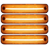 Hummer H2 02-10 Front & Rear LED Fender Lights 4 Piece Kit - Clear Lens with Red & Amber LEDs