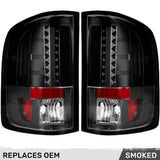 GMC Sierra (1500, 2500, 3500) Single-Wheel 07-13 Ultra Bright LED Tail Lights - Multiple Lens