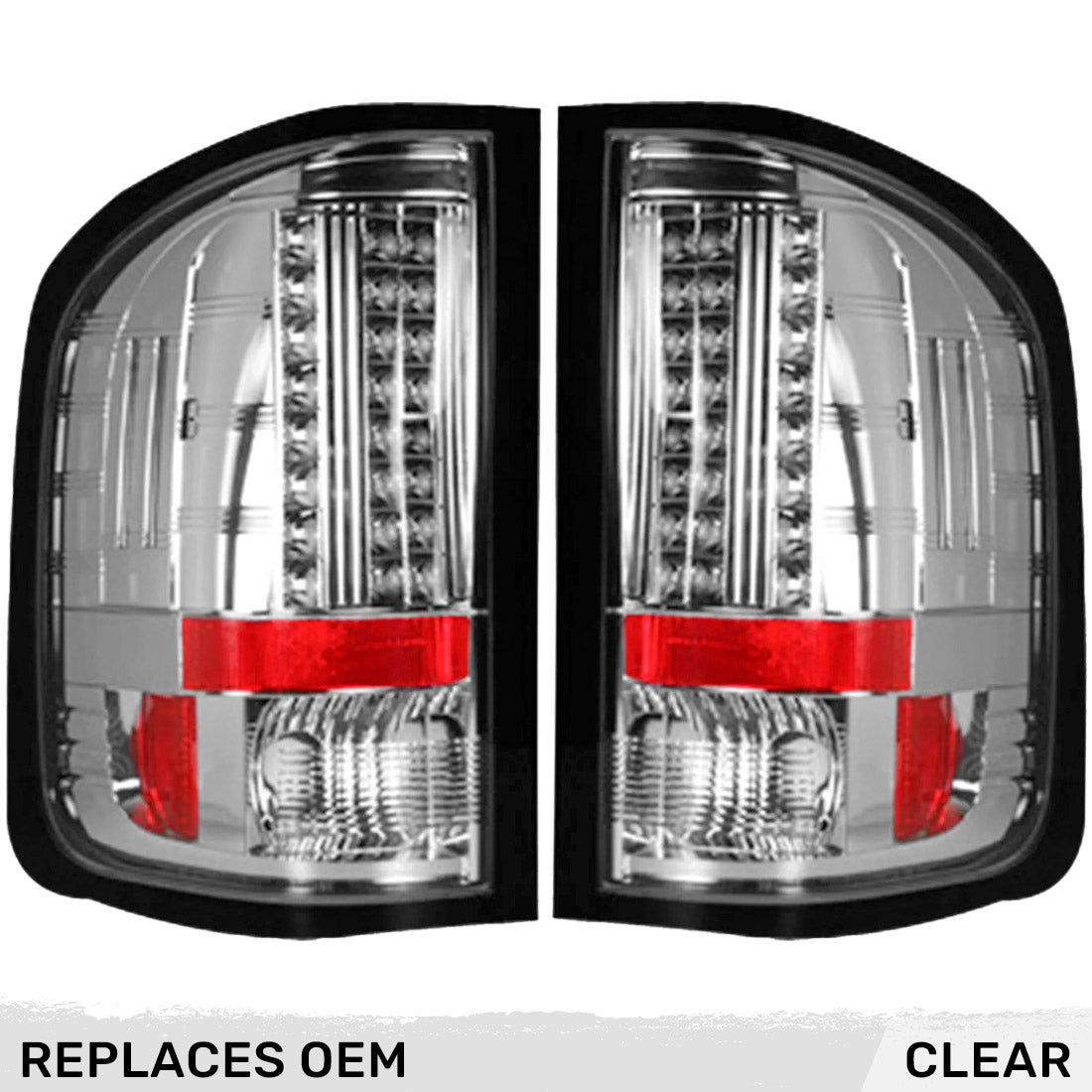 GMC Sierra (1500, 2500, 3500) Single-Wheel 07-13 Ultra Bright LED Tail Lights - Multiple Lens