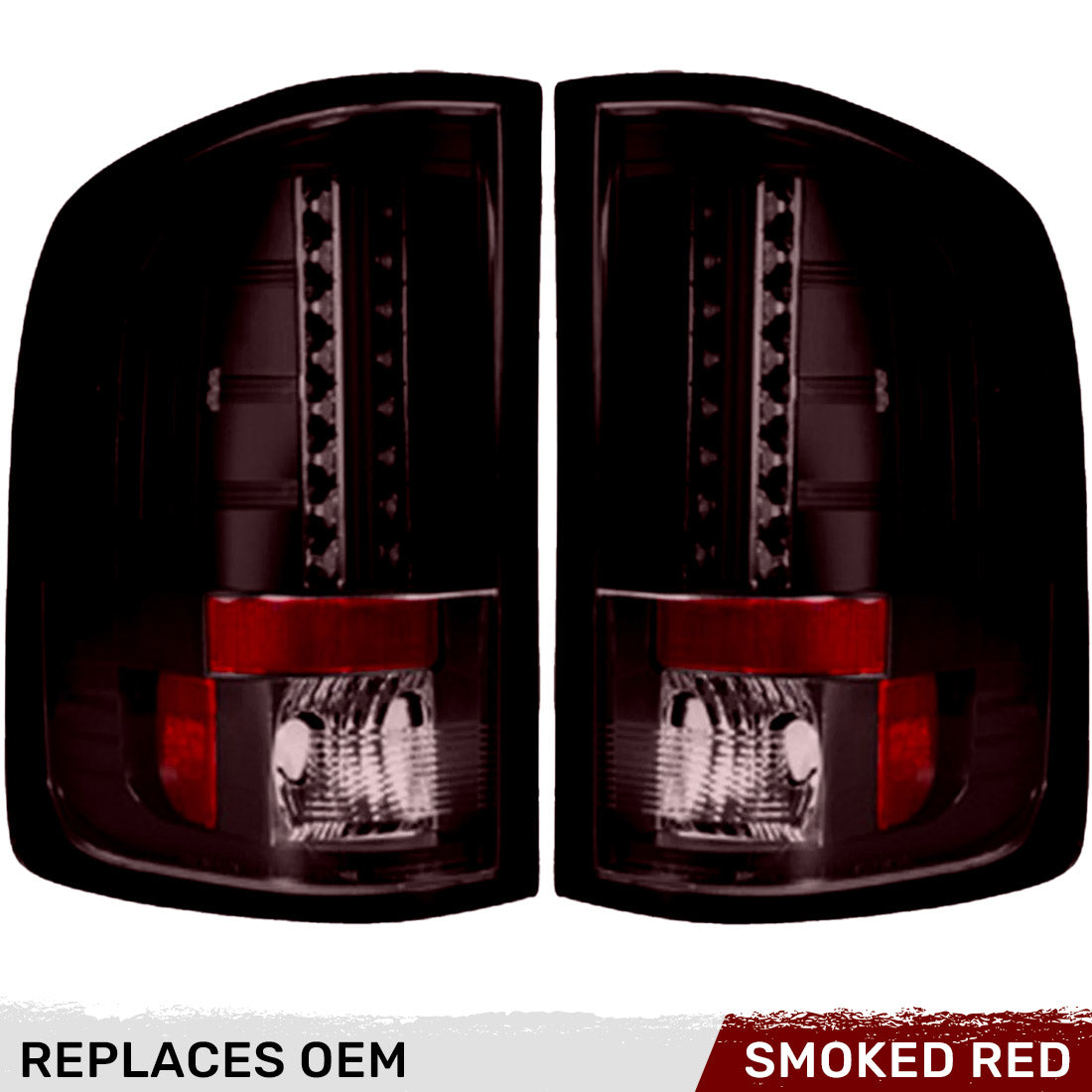 GMC Sierra (1500, 2500, 3500) Single-Wheel 07-13 Ultra Bright LED Tail Lights - Multiple Lens