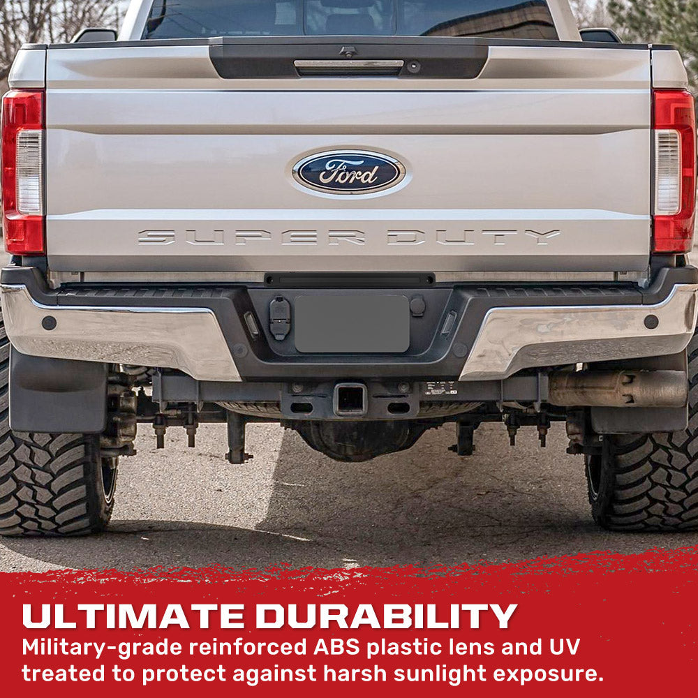 Ford 17-26 Super Duty Mini LED Tailgate Light Bar w/ Smooth OLED Red Running Lights & White LED Reverse Lights - Plug-N-Play for 17-24 Super Duty Dually - Smoked