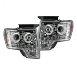 Ford F150 & Raptor 09-14 Projector Headlights CCFL Halos & DRL Clear/Chrome
