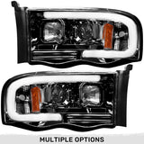 Dodge 02-05 RAM 1500/2500/3500 Projector Headlights OLED Halos & DRL - Multiple Styles