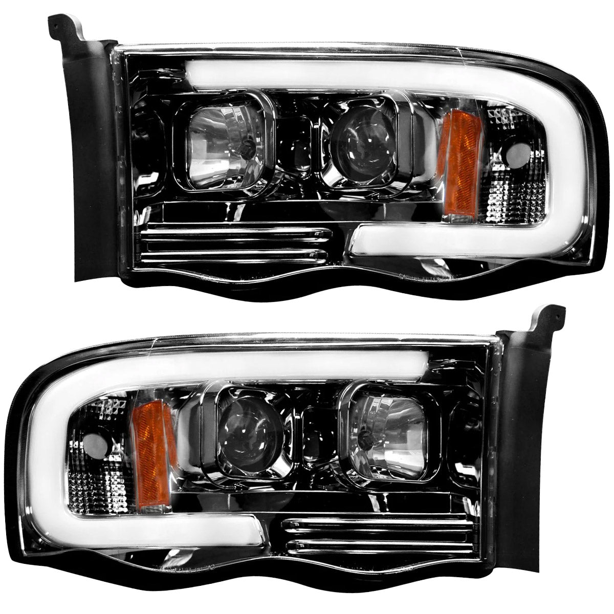 Dodge 02-05 RAM 1500/2500/3500 Projector Headlights OLED Halos & DRL - Multiple Styles