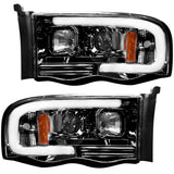 Dodge 02-05 RAM 1500/2500/3500 Projector Headlights OLED Halos & DRL - Multiple Styles