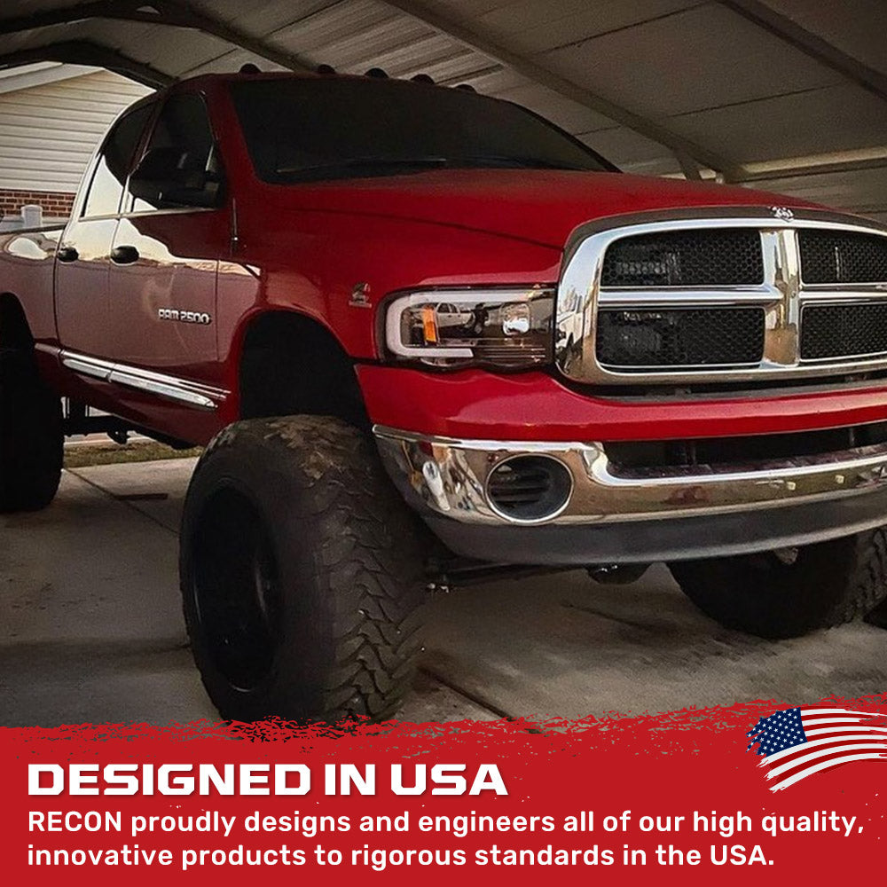 Dodge 02-05 RAM 1500/2500/3500 Projector Headlights OLED Halos & DRL - Multiple Styles