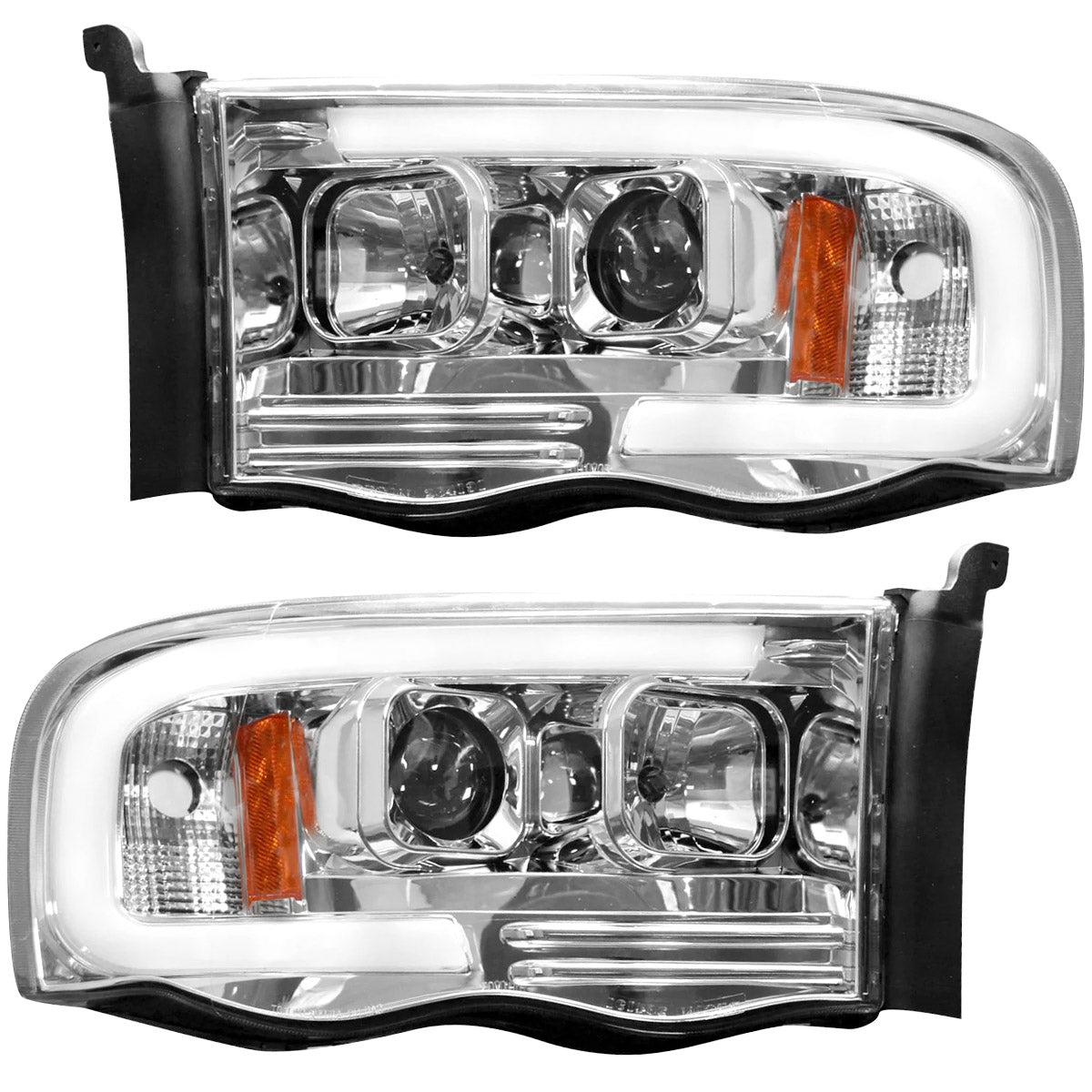 Dodge 02-05 RAM 1500/2500/3500 Projector Headlights OLED Halos & DRL - Multiple Styles