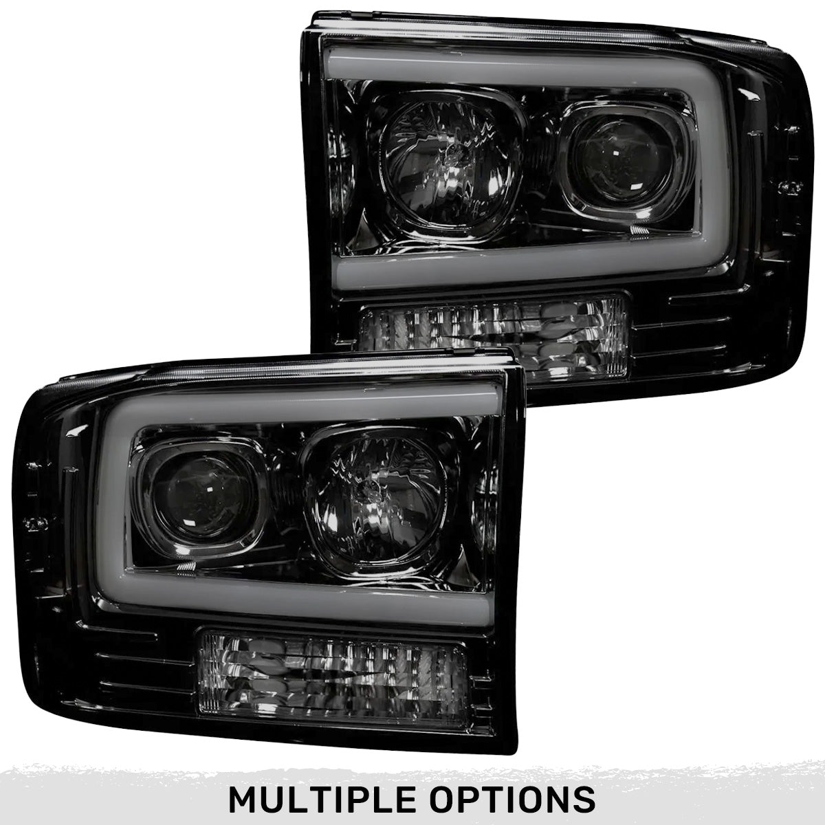 Ford Super Duty 99-04 Projector Headlights OLED Halos DRL - Multiple Styles