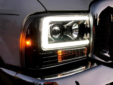 Ford Super Duty 99-04 Projector Headlights OLED Halos DRL - Multiple Styles
