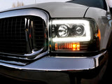 Ford Super Duty 05-07 Projector Headlights OLED Halos, DRL - Multiple Styles
