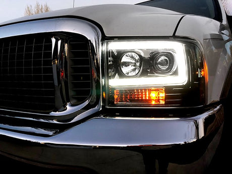 Ford Super Duty 99-04 Projector Headlights OLED Halos DRL - Multiple Styles